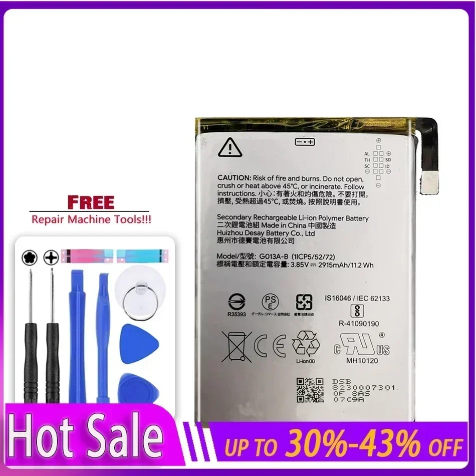 G013A-B аккумулятор для телефона HTC GOOGLE Pixel 3 G013B G013A Pixel3 2915 мАч высококачественный +