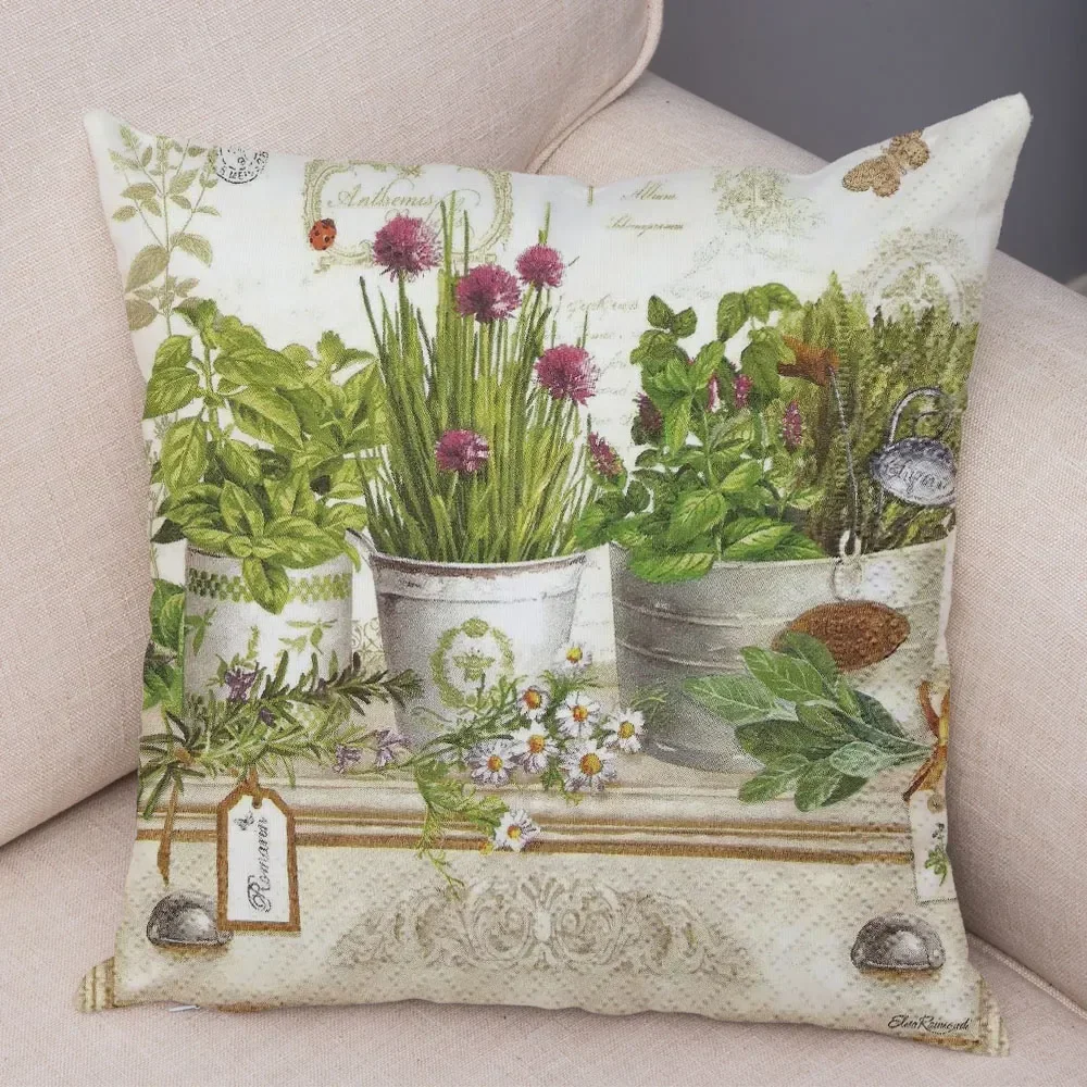 Цветочное растение в старом стиле фрукты бонсай принт декоративное постельное