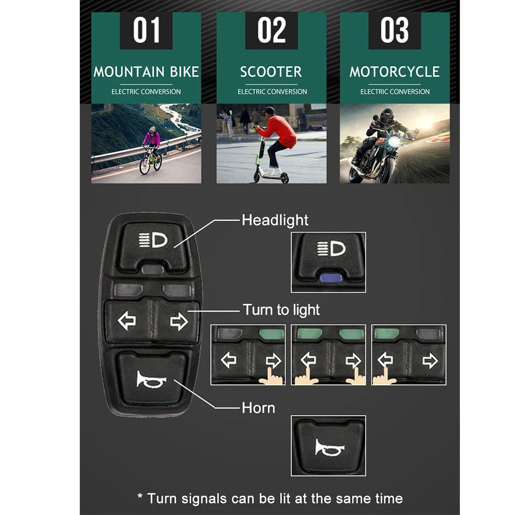 Поворотный сигнал для электровелосипеда водонепроницаемый 36 В/48 в |