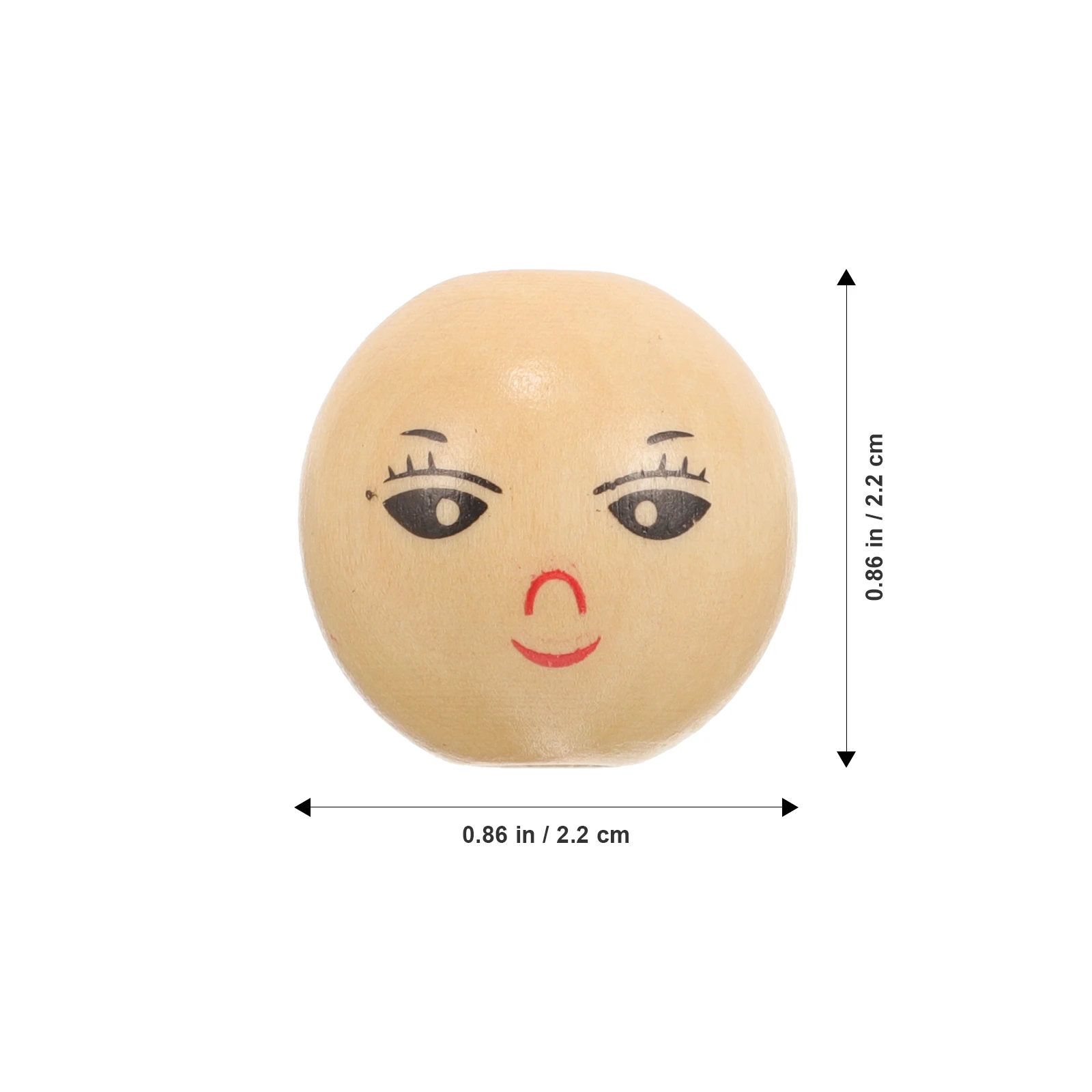 50 шт. 18 мм круглые деревянные бусины с улыбкой на лице свободные