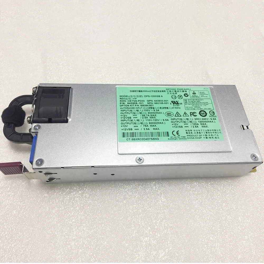 Для серверного блока питания HP DL580 Gen8 G8 660185 -001 643956 -101 800 Вт DPS-1200SB A