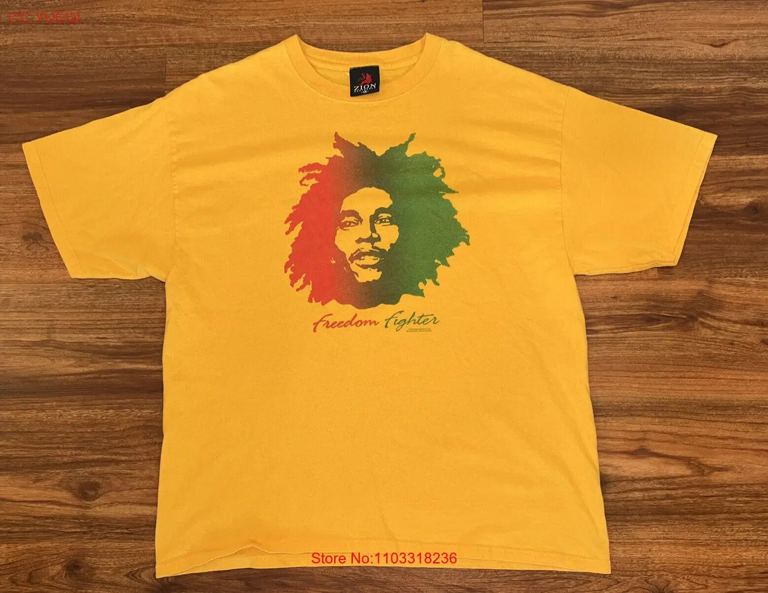 Винтажная рубашка 2004 Bob Marley Freedom Fighter XL Reggae Zion Y2K Rasta
