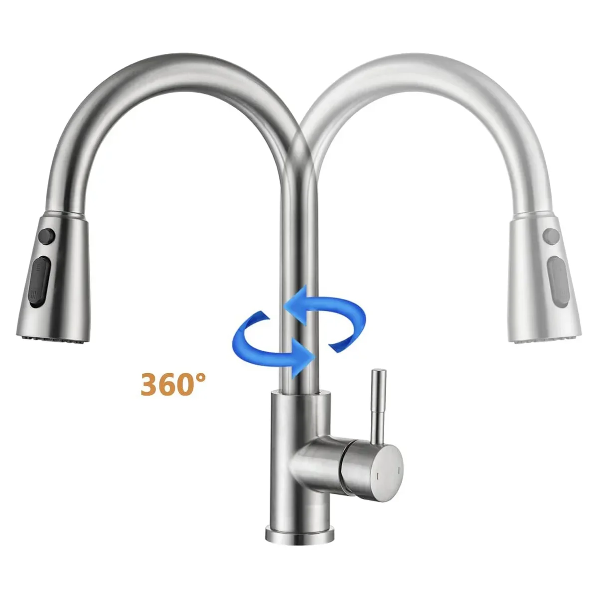 Кухонный смеситель из матового никеля