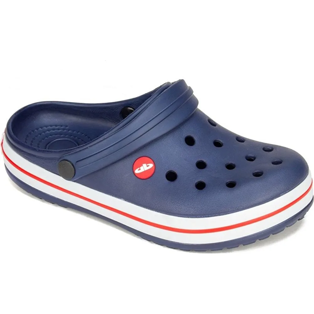 

Dorlie E195-21 Medical Sabo Slippers Navy Blue White Red