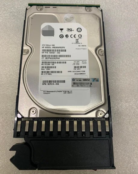 Жесткий диск для сервера HP AW555A 605475-001 2T 7,2 K SAS 6G 3,5 дюйма