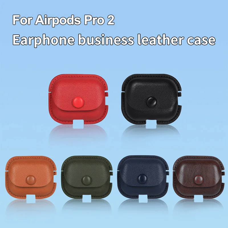 

For Airpods Pro 2 Gen Case 2022 PU Leather Buckle Earphone Accessories Headphone Cover Shell For Apple Air Pod 3 Pro2 2nd 1 Case