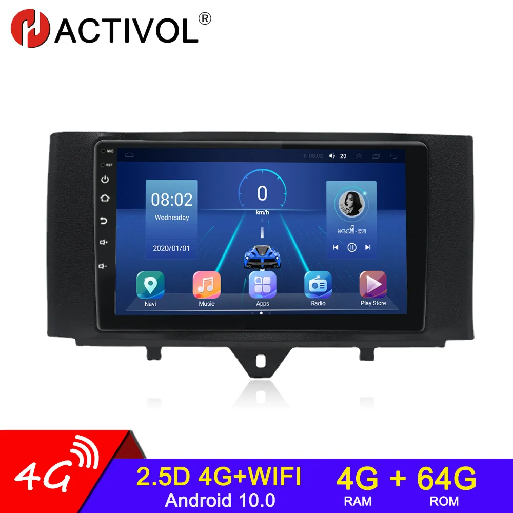 

4G+64G Android 10 2 din Car Radio For Mercedes Benz Smart Fortwo 2011 2012 - 2015 Android 4G Car radio video car audio carplay