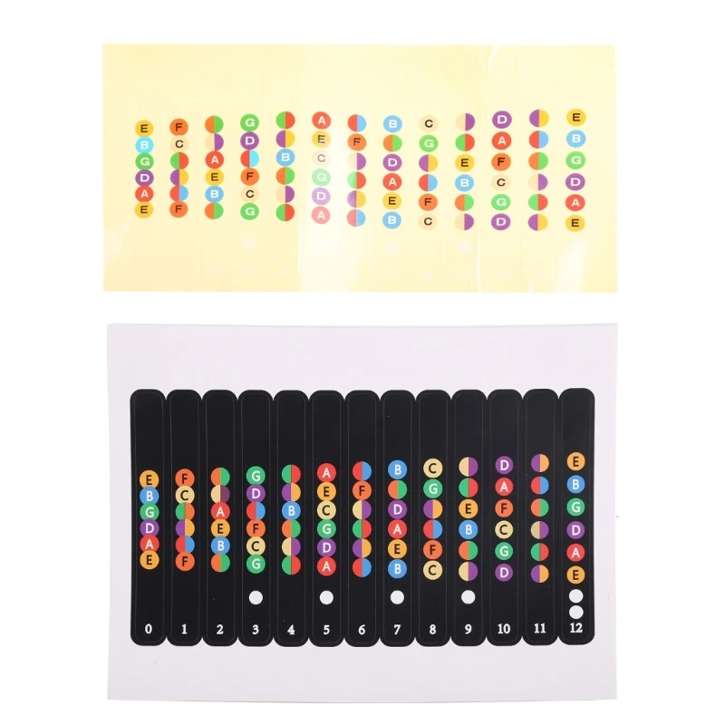 

Guitar Bass Vinyl with Fingerboard Fretboard Stickers for Learning Notes, Chords and Scales for Guitar, Fretboard, Notes