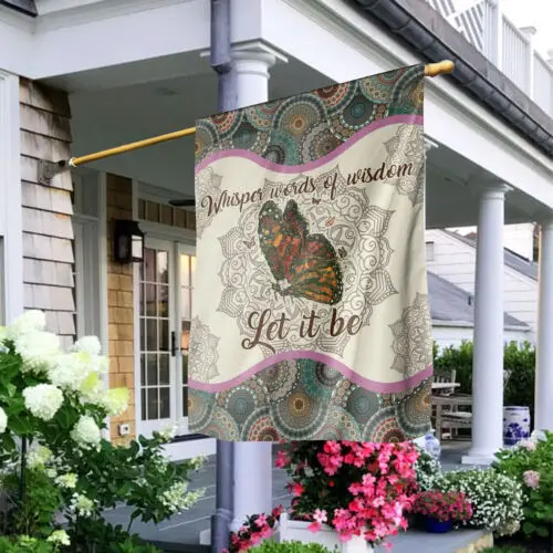 Бабочка Мир Шепот Слова мудрости Нехай это быть флагом флаг-бабочка хиппи