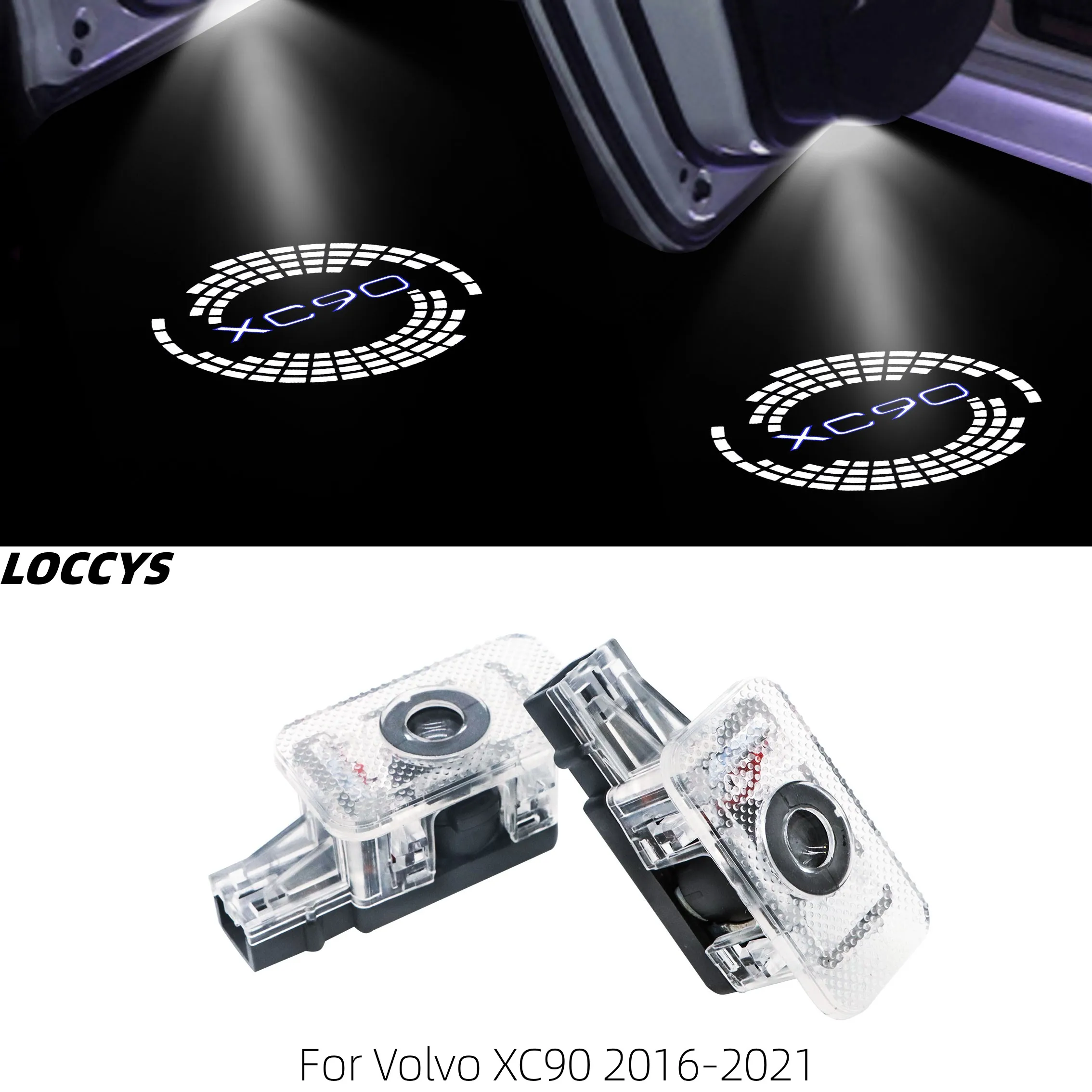 

For Volvo XC90 2016-2021 LED Car Door Welcome Lights Logo Projector Ghost Shadow Lamp Courtesy Light Auto Decorative Accessories