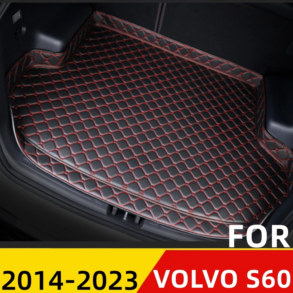 

Коврик для багажника автомобиля для Volvo S60 2014 2015-2023, высокая боковая Водонепроницаемая Задняя накладка для груза, коврик, автомобильные аксе...