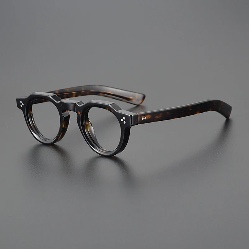 

Японская Высококачественная Толстая оправа круглые ацетатные очки оправа в стиле ретро для мужчин и женщин Оптические очки по рецепту для близорукости Роскошные Брендовые очки