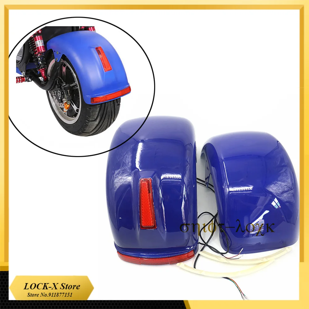 

225/55-8 ,18x9.50-8 ,225/40-10 Front And Rear Fender Plastic Shell With Tail Light mudguard For Citycoco Modified Accessories