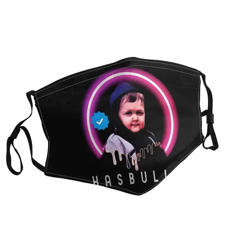 

Многоразовая неоновая стильная маска Hasbulla с 3D принтом на заказ для мужчин и женщин, защита от смога, респиратор, маска для рта