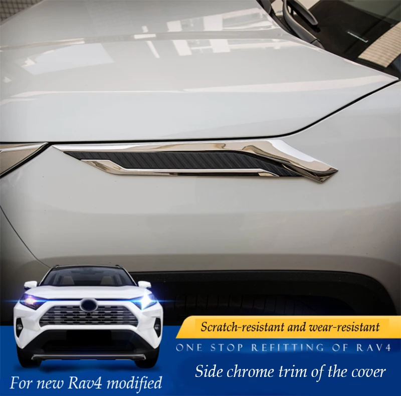 

Хромированная накладка на фару для Toyota RAV4 2019 2020 ABS