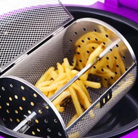 Nut Baking Cage Rotary Dried Fruit Vegetable Baking Round Cage Basket Stainless Steel Electric Oven Home Diy Universal