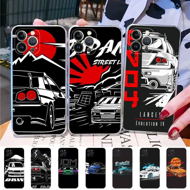 

JDM Tokyo Drift Sports Car Phone Case Silicone Soft for iphone 14 13 12 11 Pro Mini XS MAX 8 7 6 Plus X XS XR Cover