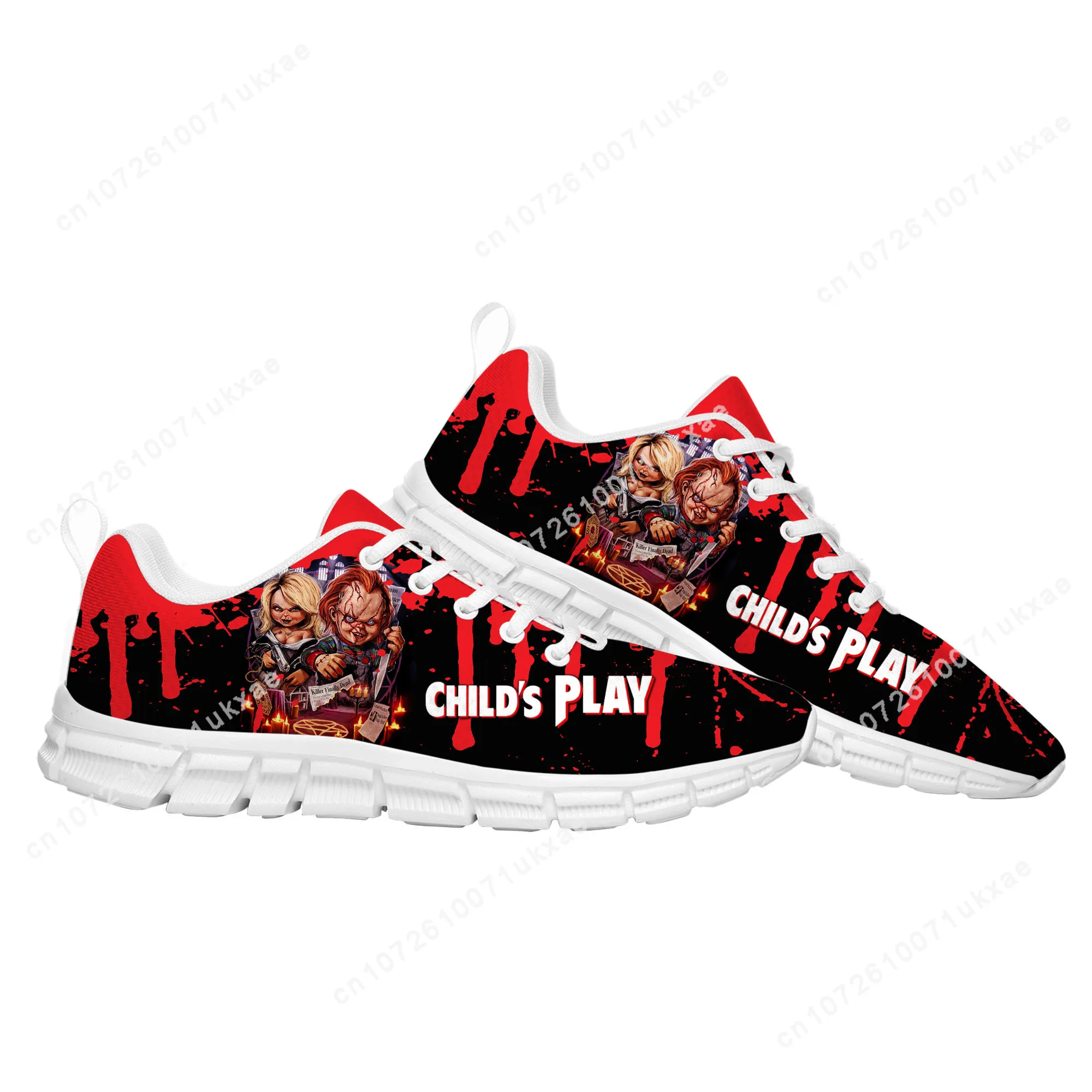 

Horror Movie Childs Play Chucky Sports Shoes Mens Womens Teenager Kids Children Sneakers Casual Sneaker Couple Custom Shoes