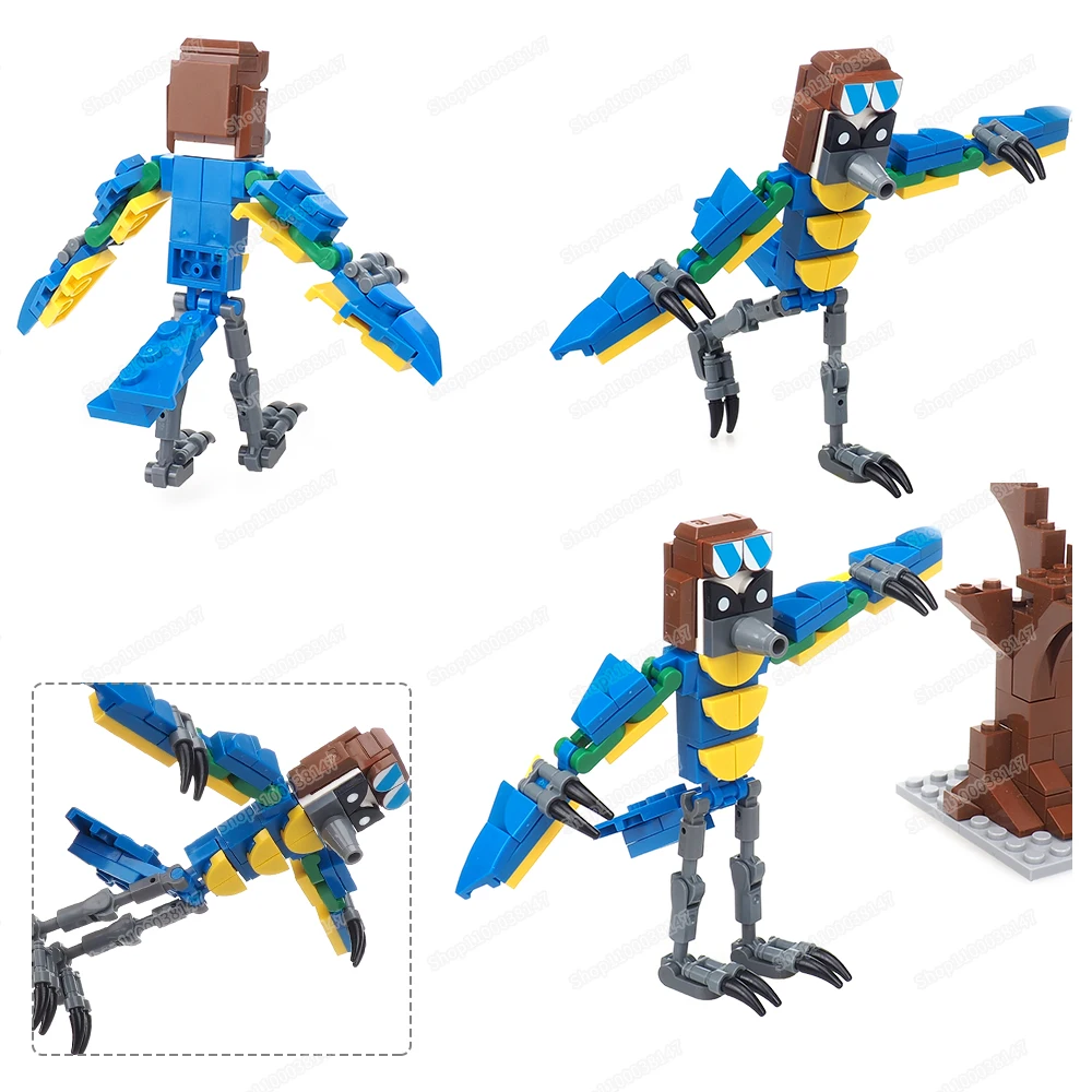 Конструктор попугаи монстров фигурки Индиго-парка исследуйте животных маскаты