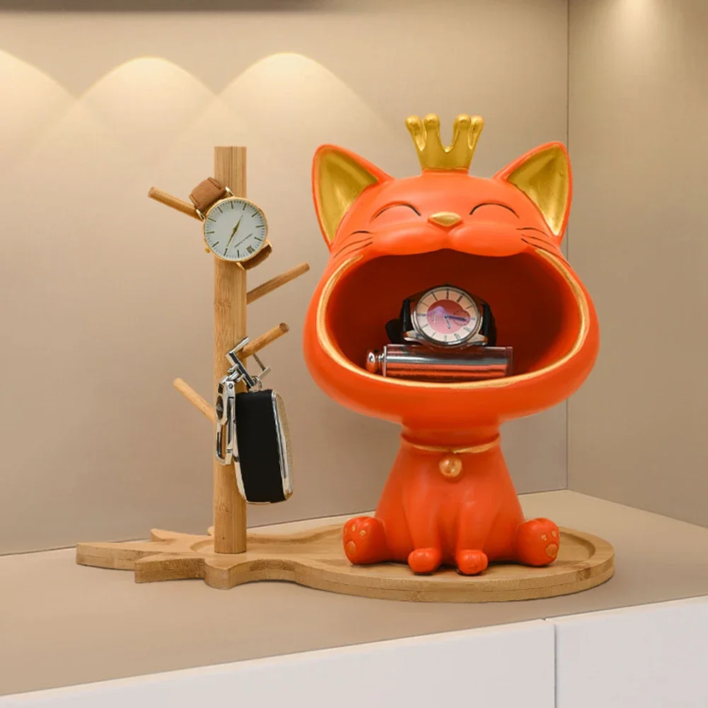 Подставка для ключей из эпоксидной смолы Lucky Fortune статуэтка кошки настольное