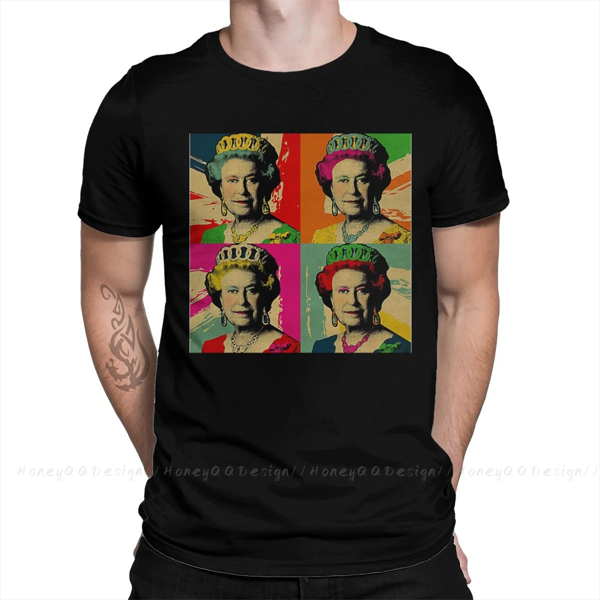 

Queen Of England Fashion Shirt Design Elizabeth Alexandra Cotton Shirts Men T-Shirt Oversize For Adult Tees