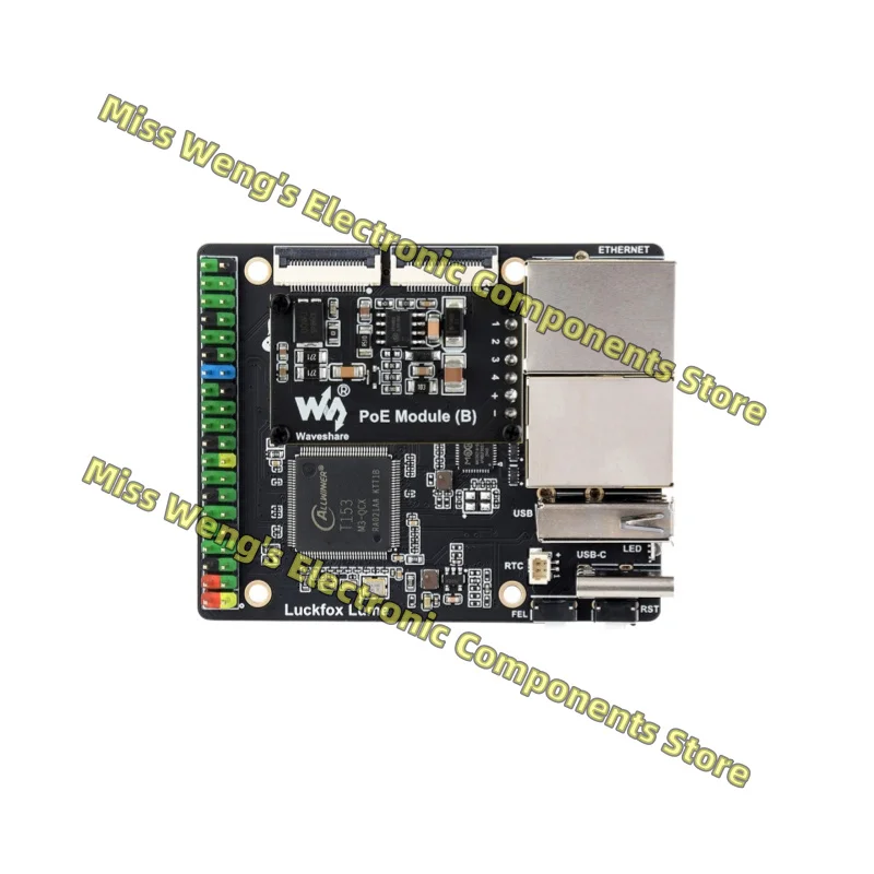 Фото Плата разработки Luckfox Lume T153 с многоядерным гетерогенным процессором Arm Cortex-A7 поддерживает два гигабитных порта. №1