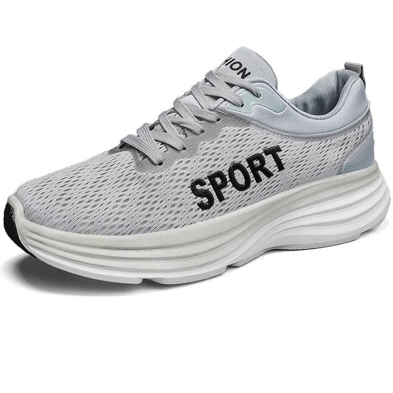 Brand Men Running Shoes Thick Sole Breathable Sneakers Male Sport Shoes Summer Zapatillas Hombre Rubber Boots Mens Run Shoes