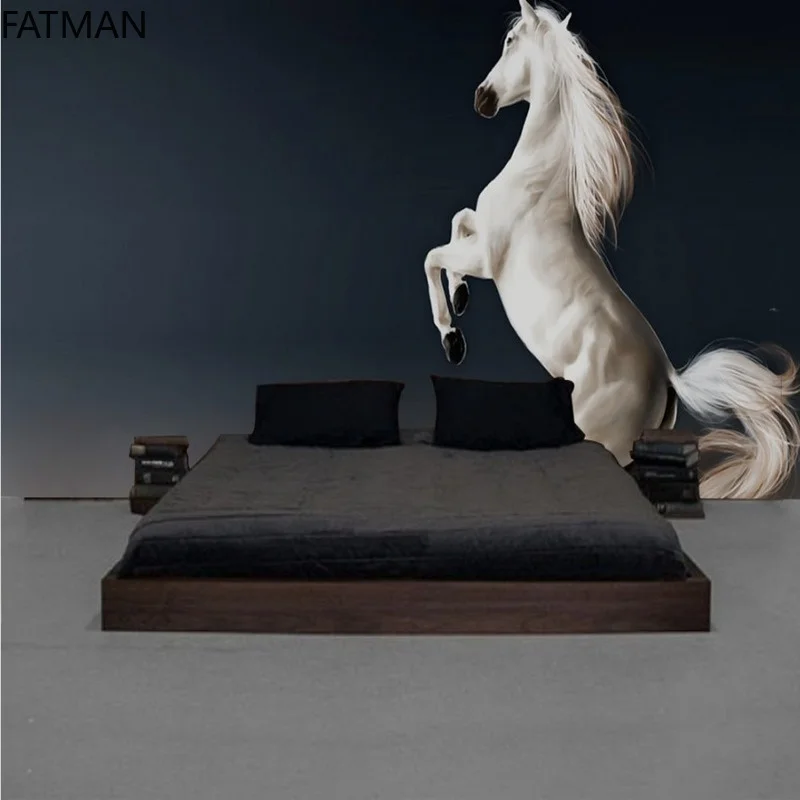 

3d обои FATMAN на заказ, современная простота, Pentium White Horse, фон для гостиной, Настенная роспись, настенная ткань, Прямая поставка