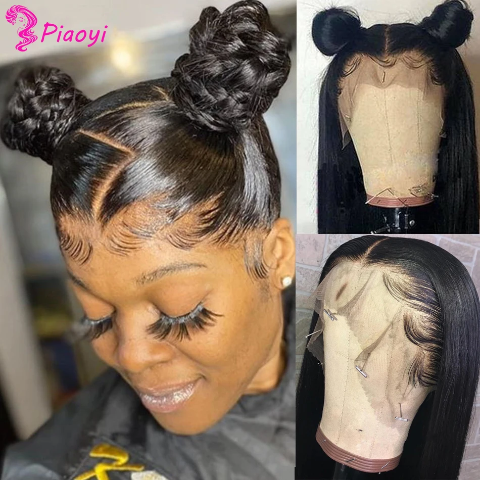 

13x4 HD Transparent Lace Front Human Hair Wigs For Women Straight Lace Front Wig Malaysian Lace Frontal Wig 4x4 Lace Closure Wig