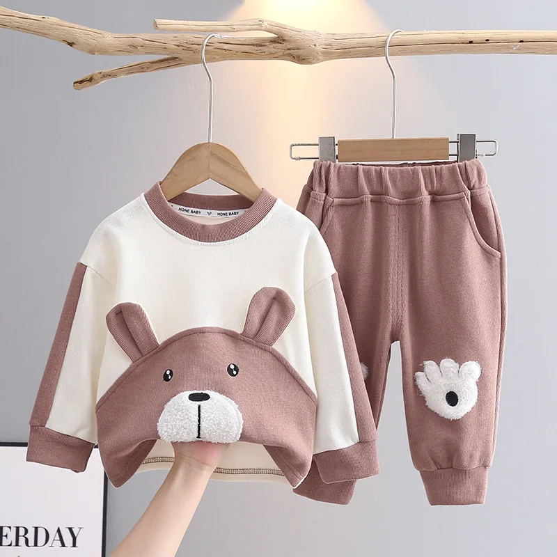 

Baby Boys Clothes Set Kids Cartoon Print Sweatshirt+Pants 2pcs Outfits 2022 Spring Fall 1 To 4 Yrs Children's Clothing Suits
