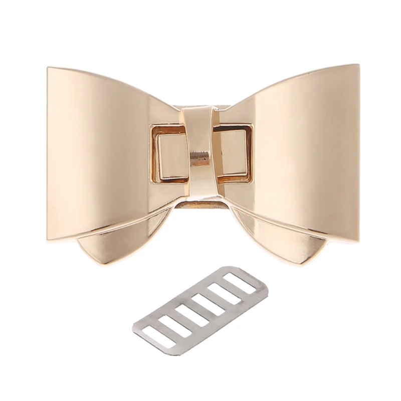 

Y166 Bowknot Shape Clasp Turn Locks Twist Lock DIY Leather Handbag Bag Hardware