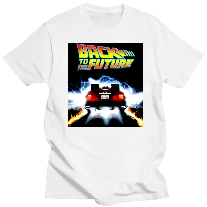 Детская футболка Назад в будущее Flaming Delorean задние фонари для мальчиков и девочек