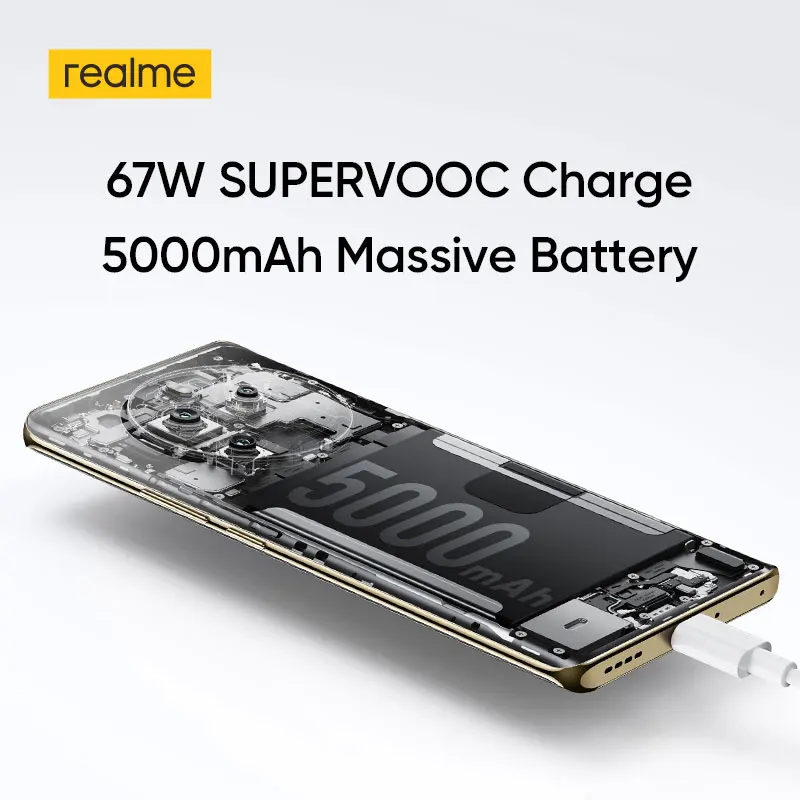 Смартфон Realme 12 Pro, 32 МП, телеобъективная портретная камера, 50 МП, Sony IMX882, OIS-камера, 6,7 дюйма, 120 Гц, дисплей с изогнутым видением, зарядка 67 Вт (art.: 3920cab1f3cd7) - 3920cab1f3cd7