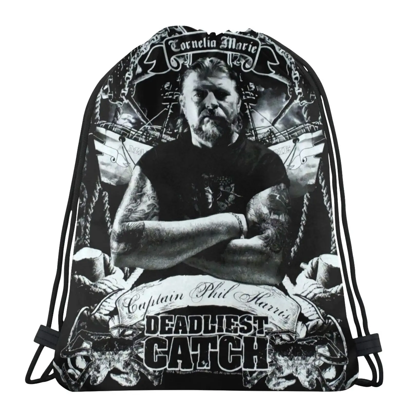 

Deadliest Catch Reality Tv Show Bag Children's Cloth Bag Skull Bag Shopping Bags Sport Shoe Bag Storage Bag Girls Bag Backpack