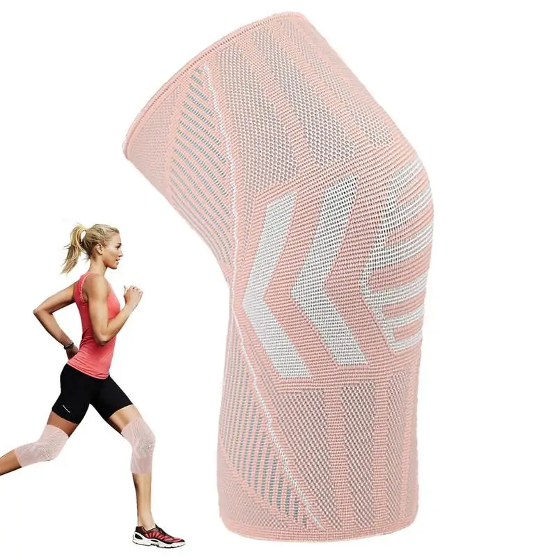 

Компрессионная Накладка для колена, эластичный трикотажный поддерживающий рукав для защиты колена, Эластичный компрессионный наколенник