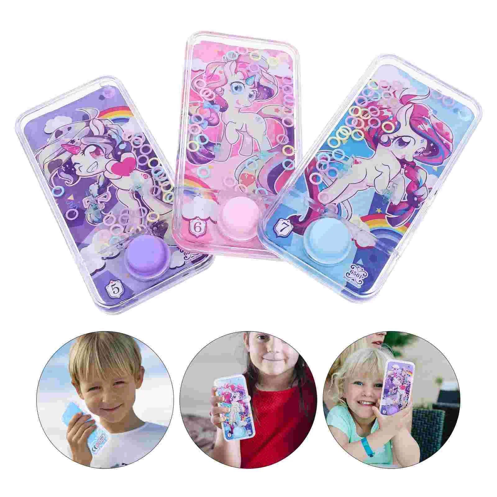 

4Pcs Handheld Water Ring Toss Games Travel Road Trip Handheld Water Games for Kids Adults