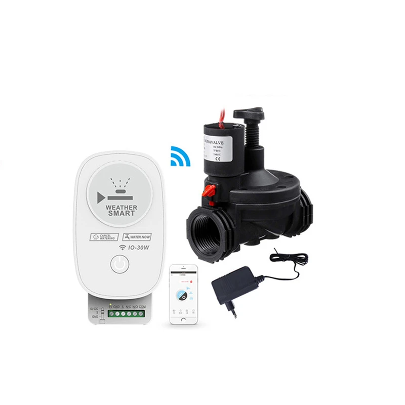 Tuya smart life wifi home garden automatic water timer dedicated solenoid valves irrigation controller with flow control