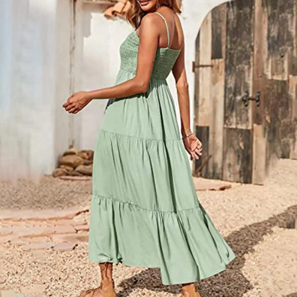 

Fabulous Dress Solid Color Stretchy Female Dress Patchwork Lady Dress