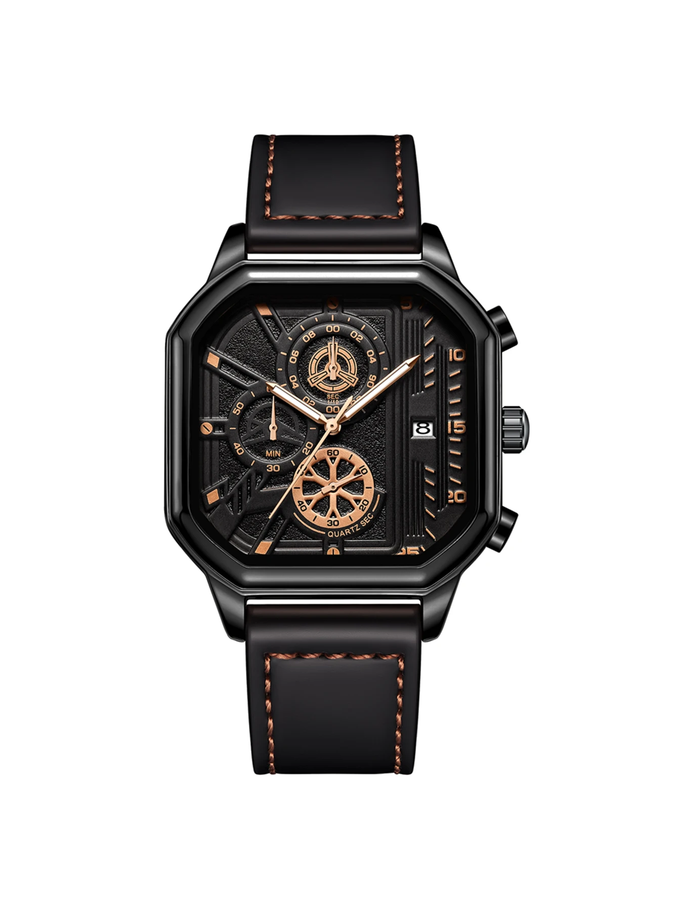 Мужские часы BIDEN модные и повседневные хронограф дата водонепроницаемые мужские