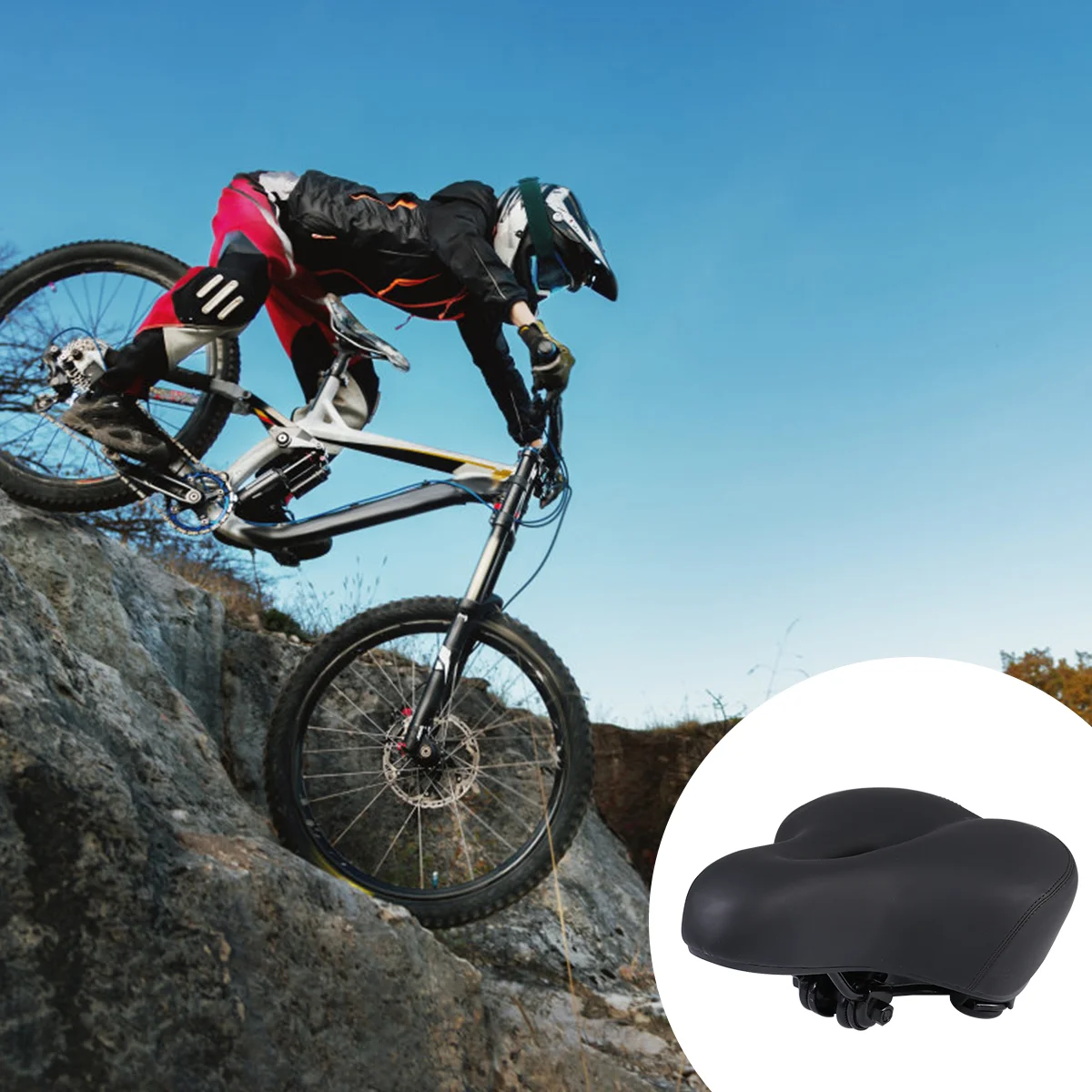 

Bicycle Seat Pad Cycling Bike Road Saddle Excercise Bicycling Cushion Equipment Mtb Riding Supplies Hollow Out Universal Fit PU