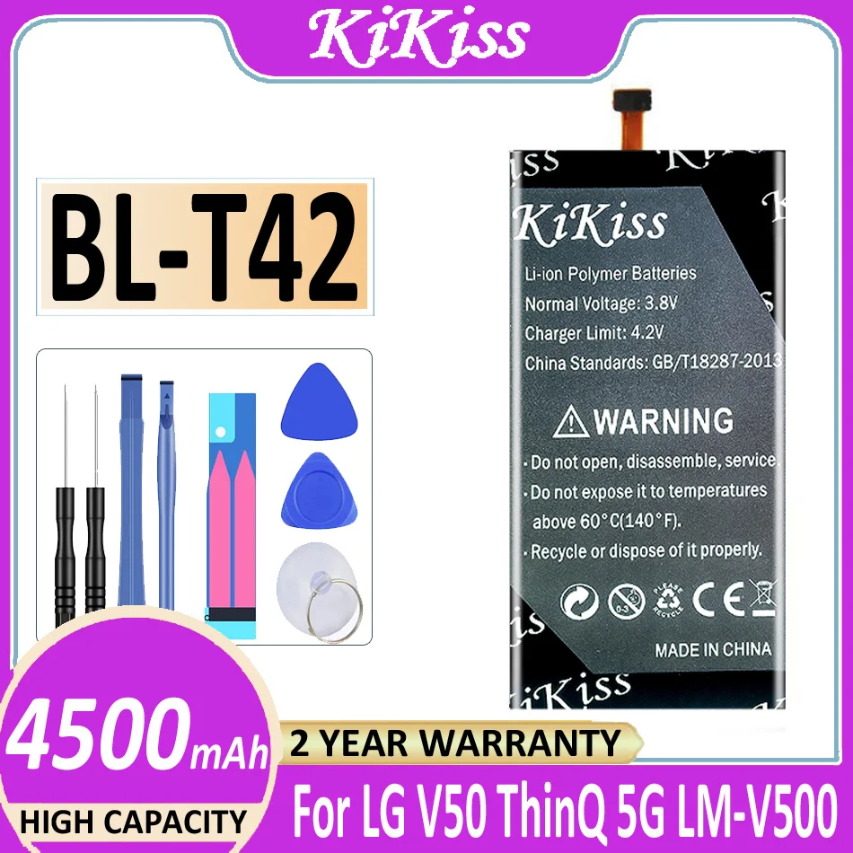

BL-T42 4500mAh Battery For LG V50 ThinQ 5G V50ThinQ BL T42 LM-V500 V500N V500EM V500xm Mobile Phone Bateria + Free Tools