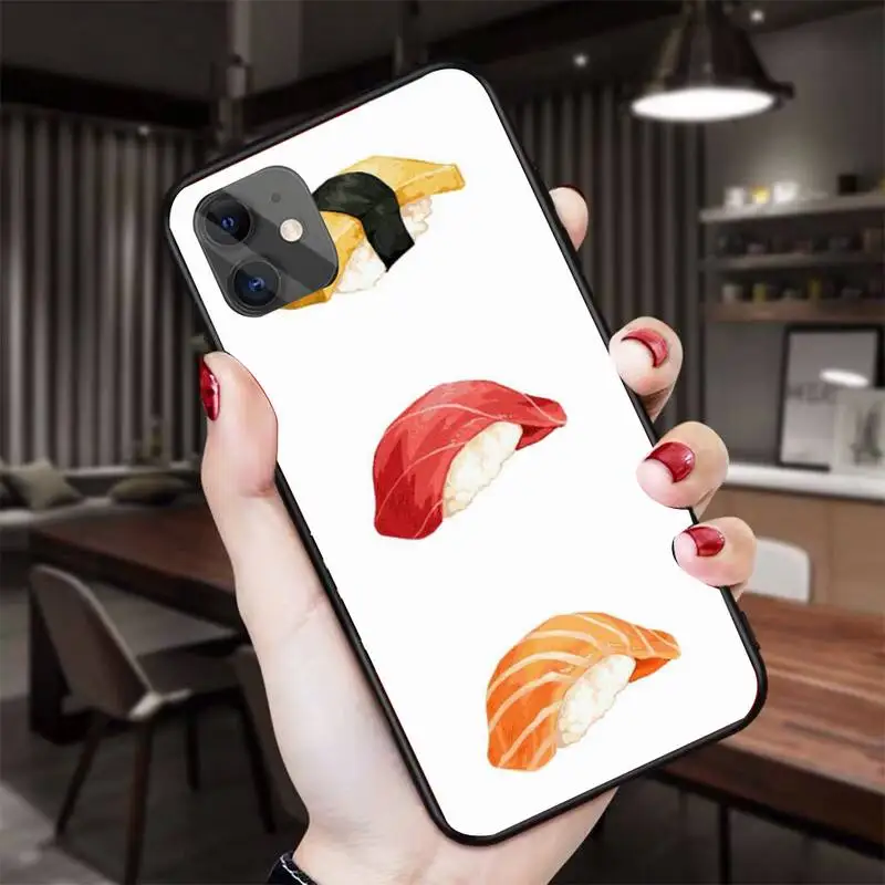 YNDFCNB чехол для телефона с иллюстрацией суши Iphone 11 12 13 Pro Max 5s 6s 7 8 Plus X Xr Xs Se 2020 Mini |