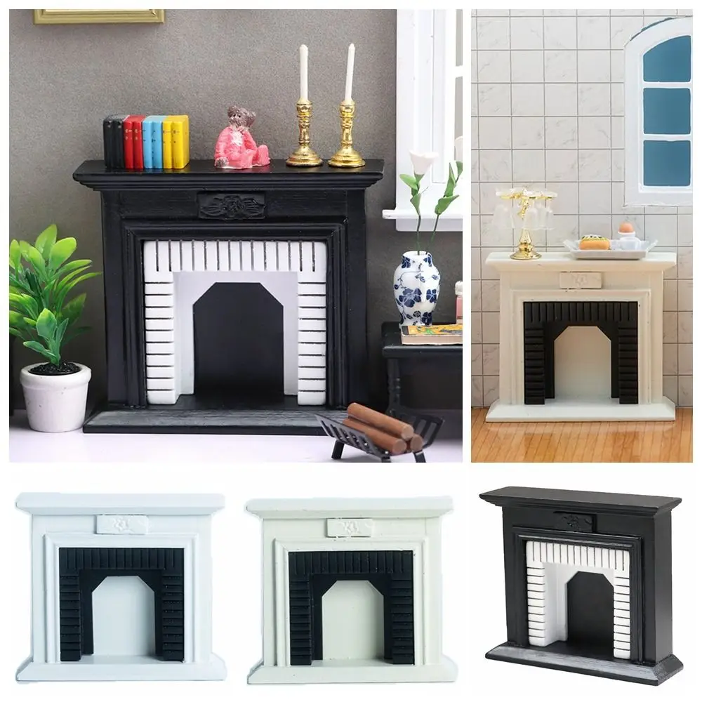 

Миниатюрный деревянный домик для кукол, сказочный маленький домик с пейзажем, аксессуары для кукол, камин, модель сцены