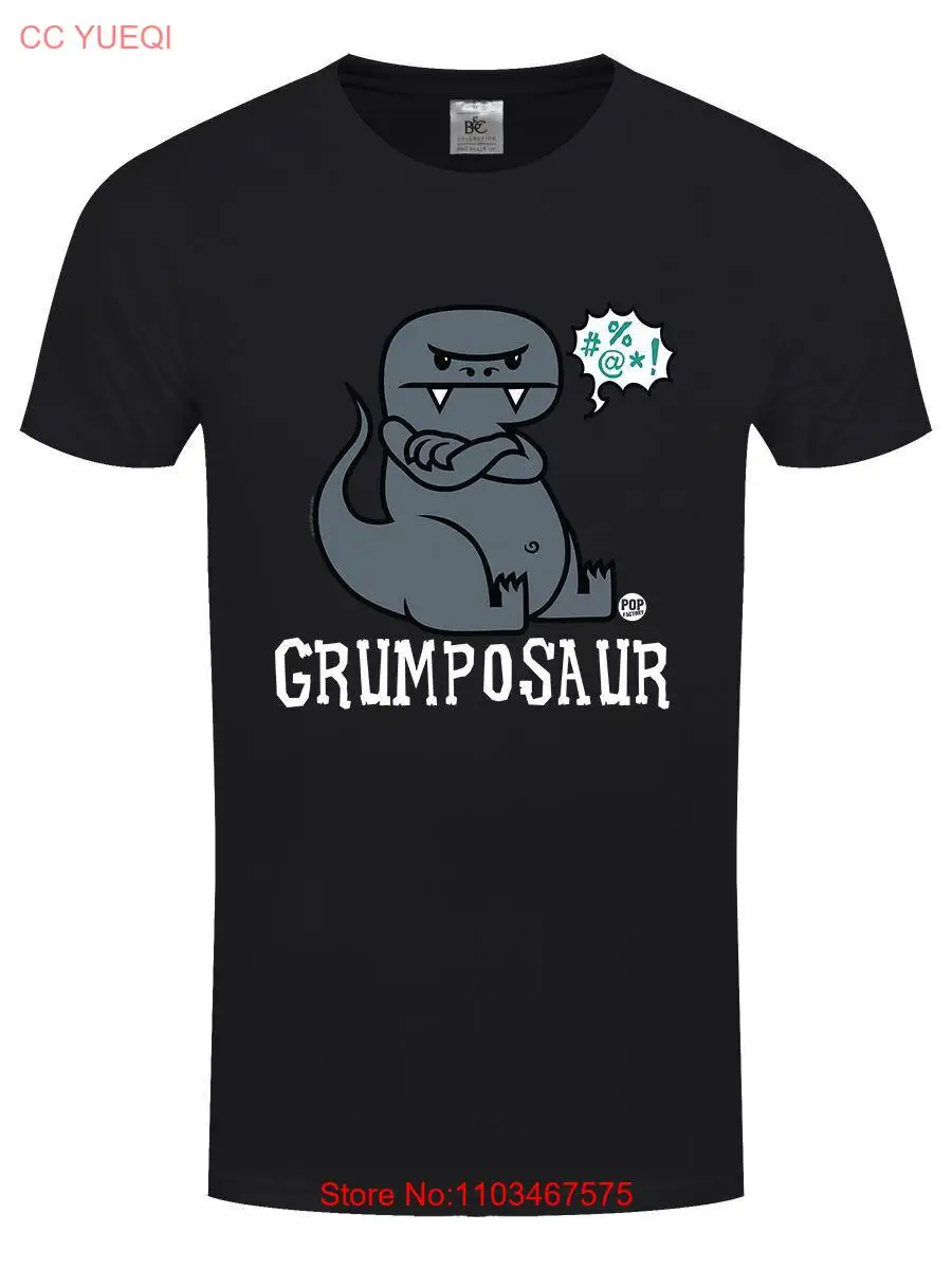 Популярная фабричная Мужская черная футболка Grumposaur