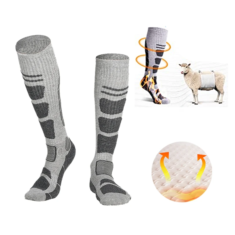 

Лыжные носки, утолщенные шерстяные хлопковые носки, носки для пеших прогулок, походов, пешего туризма, зимние носки, теплые носки для активного отдыха