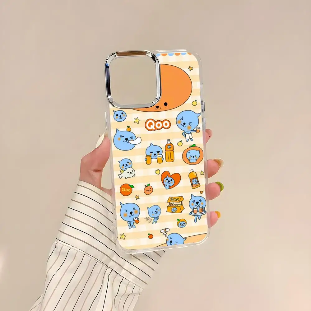 Фото Милый чехол Qoo для iPhone 17 Air, 17e, 16, 15, 14, 13, 12, 11 Pro Max Plus, прозрачный, мягкий №2