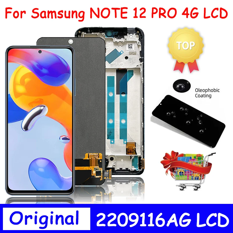 

6.67“for Xiaomi Redmi Note 12 Pro 4G ‎LCD Touch Screen Digitizer Assembly Note12Pro 2209116AG 2209116AG Display Replacement'