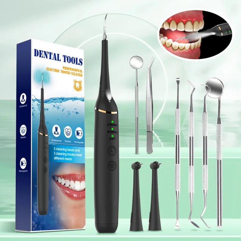 

Electric Sonic Dental Calculus Scaler Portable with LED Teeth Whitening Kit Oral Care Teeth Tartar Remover Plaque Stains Cleaner
