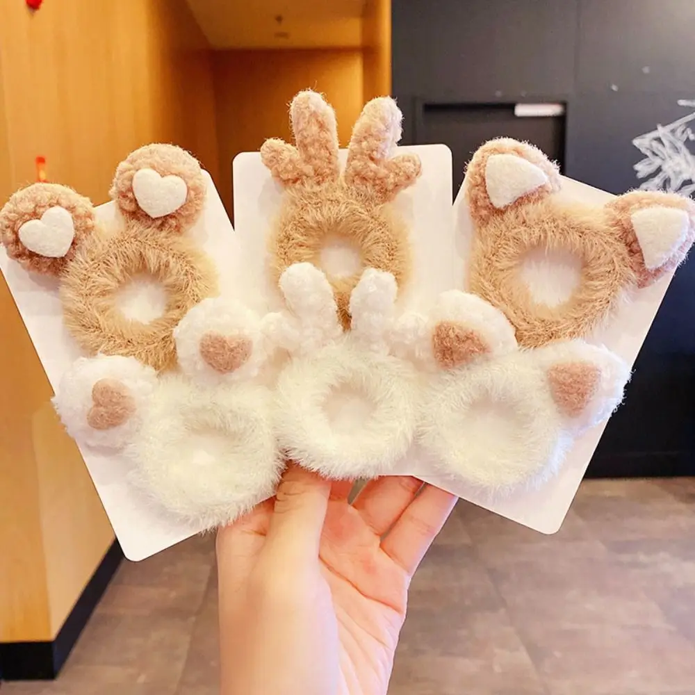 

2PCS Sweet Girls Cat Ears Antlers Hair Tie Hair Bands Hair Decorate Hair Accessories