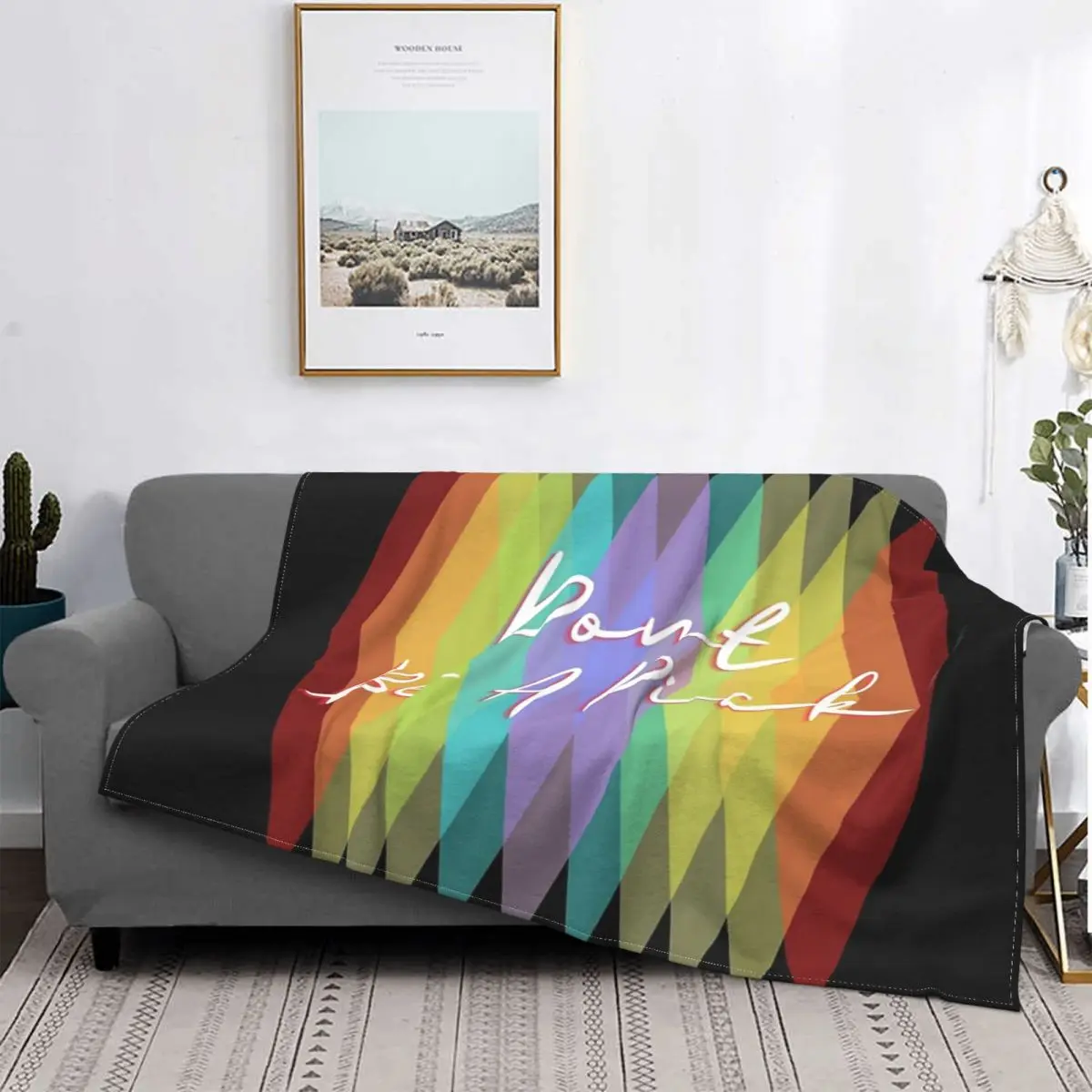 

Manta de orgullo Don't Be A D 1, para cama colcha, cubierta de playa de muselina A cuadros, manta con capucha, toalla de playa d